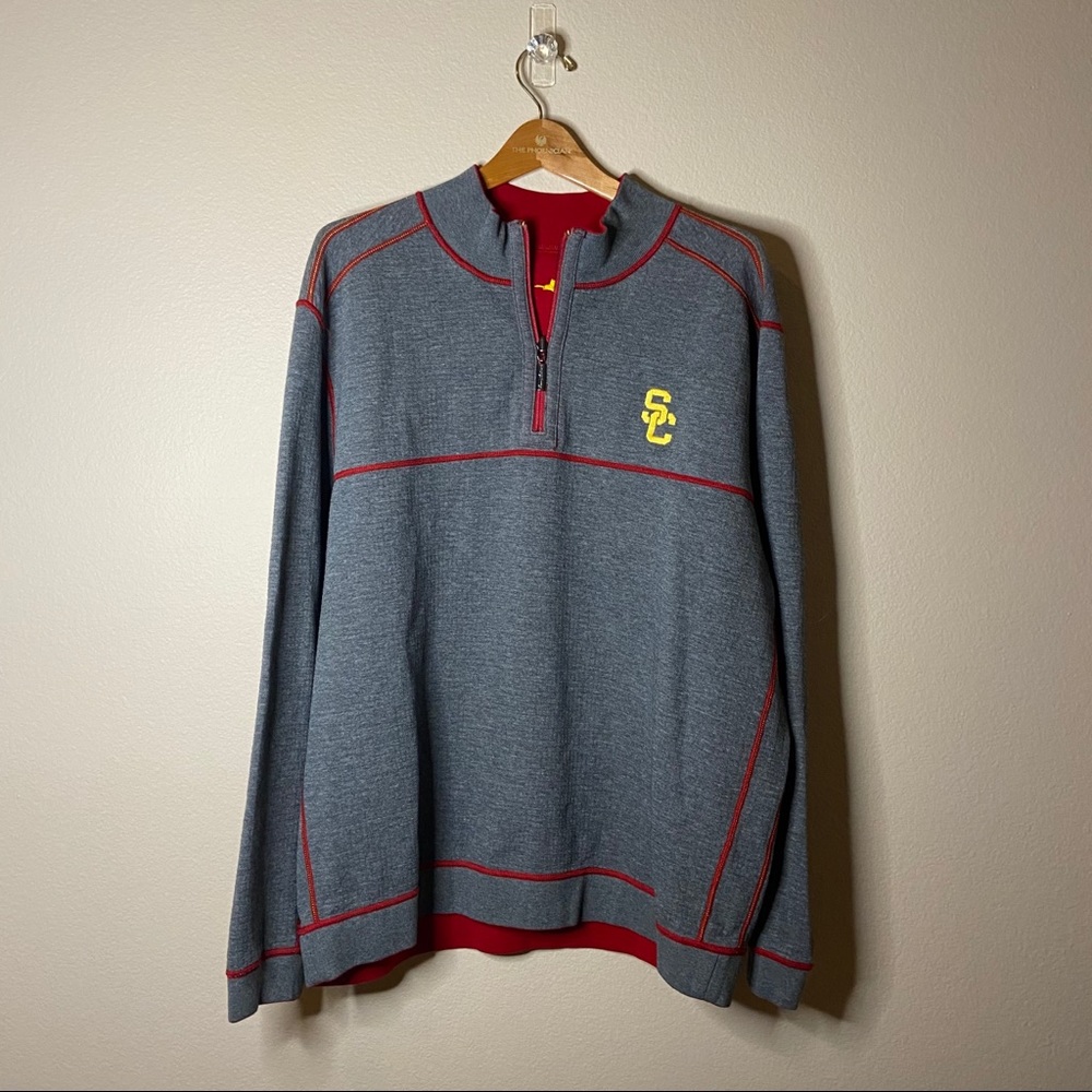 USC Tommy Bahama Quarter-Zip Sweater XL